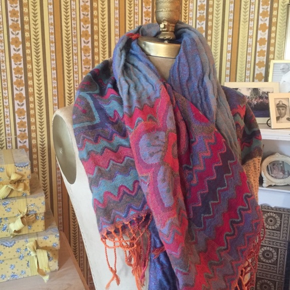 Colorful Thick Cotton Scarf - Picture 6 of 6